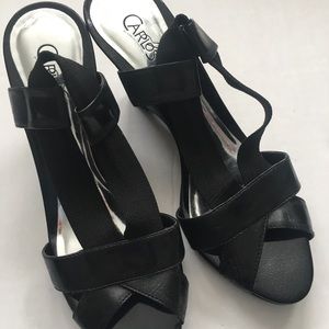 Carlos Santana 🖤Black🖤 Wedge Heels